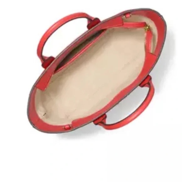 😎 NWT Michael Kors Moore Small Satchel. Genuine Leather. A POP of Spring Color! - Picture 3 of 6